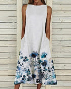 Robe sans manches imprimée