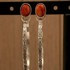 Boucles d'oreilles à la mode avec opale incrustée