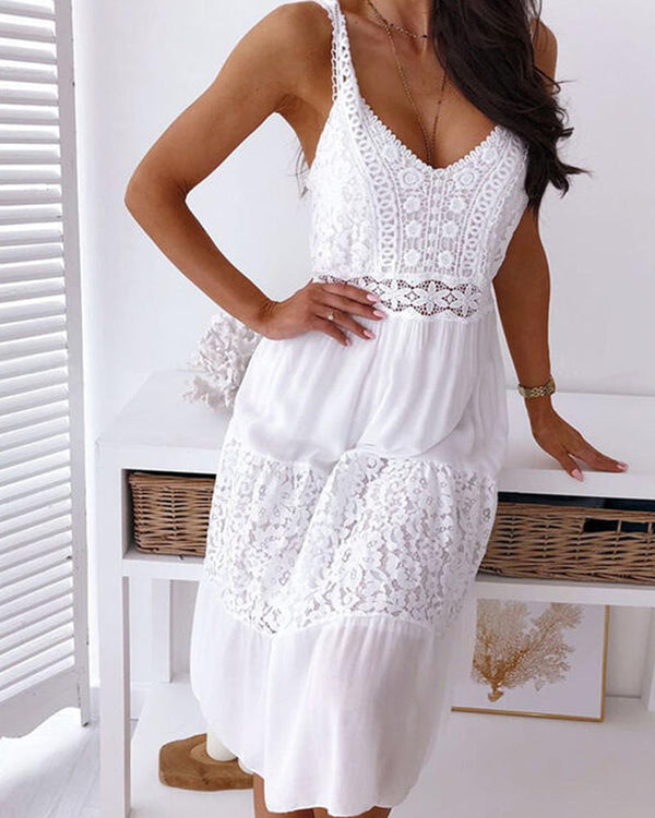 Robe bohème en dentelle