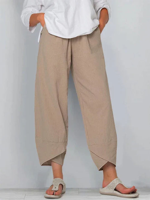 Cinzia | Pantalon large en lin pour femme