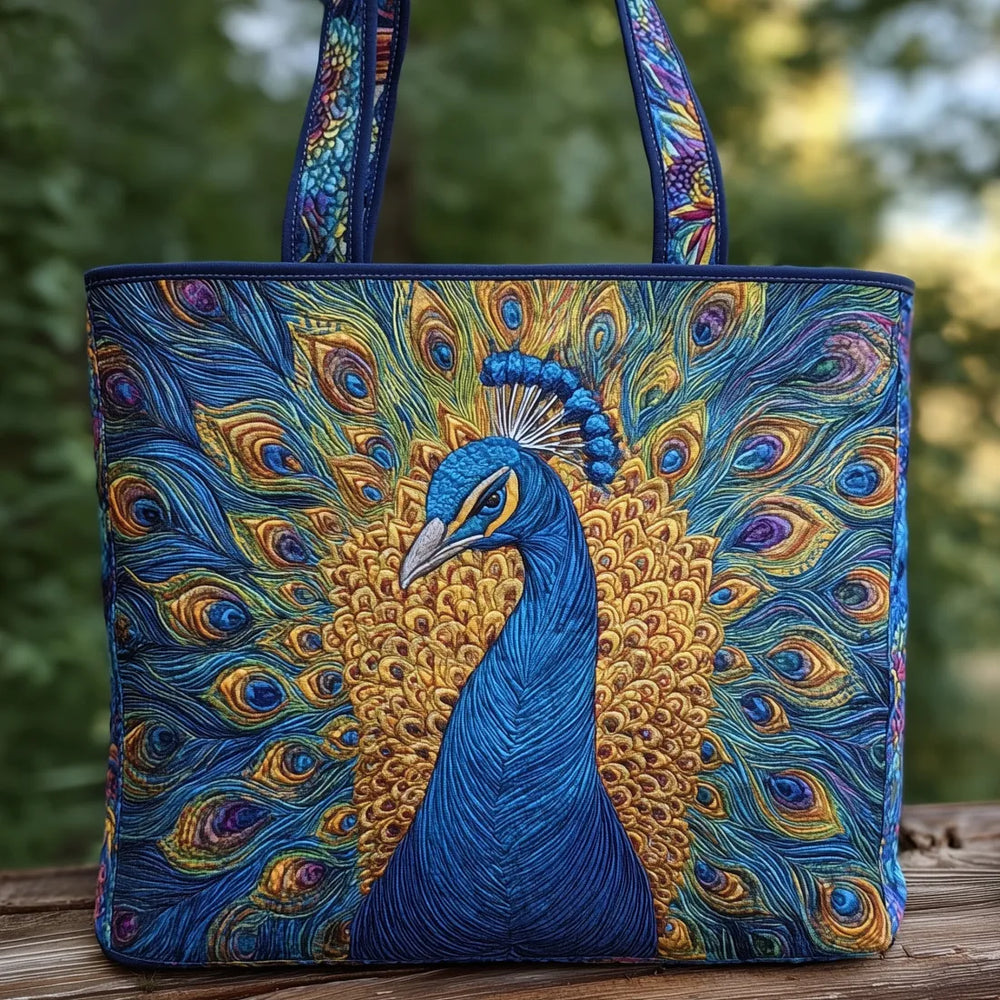 Sac matelassé paon royal – Spacieux et léger