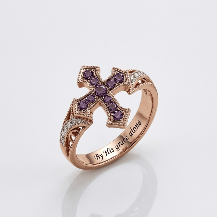 BAGUE EN DIAMANT VIOLET PAR SA GRÂCE