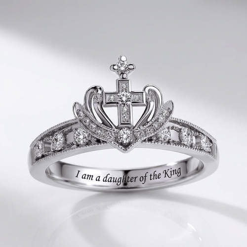 JE SUIS LA FILLE DU ROI BOUCLE D'OREILLE EN ARGENT