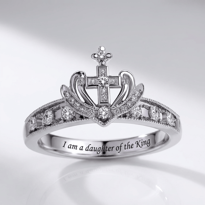 JE SUIS LA FILLE DU ROI BOUCLE D'OREILLE EN ARGENT