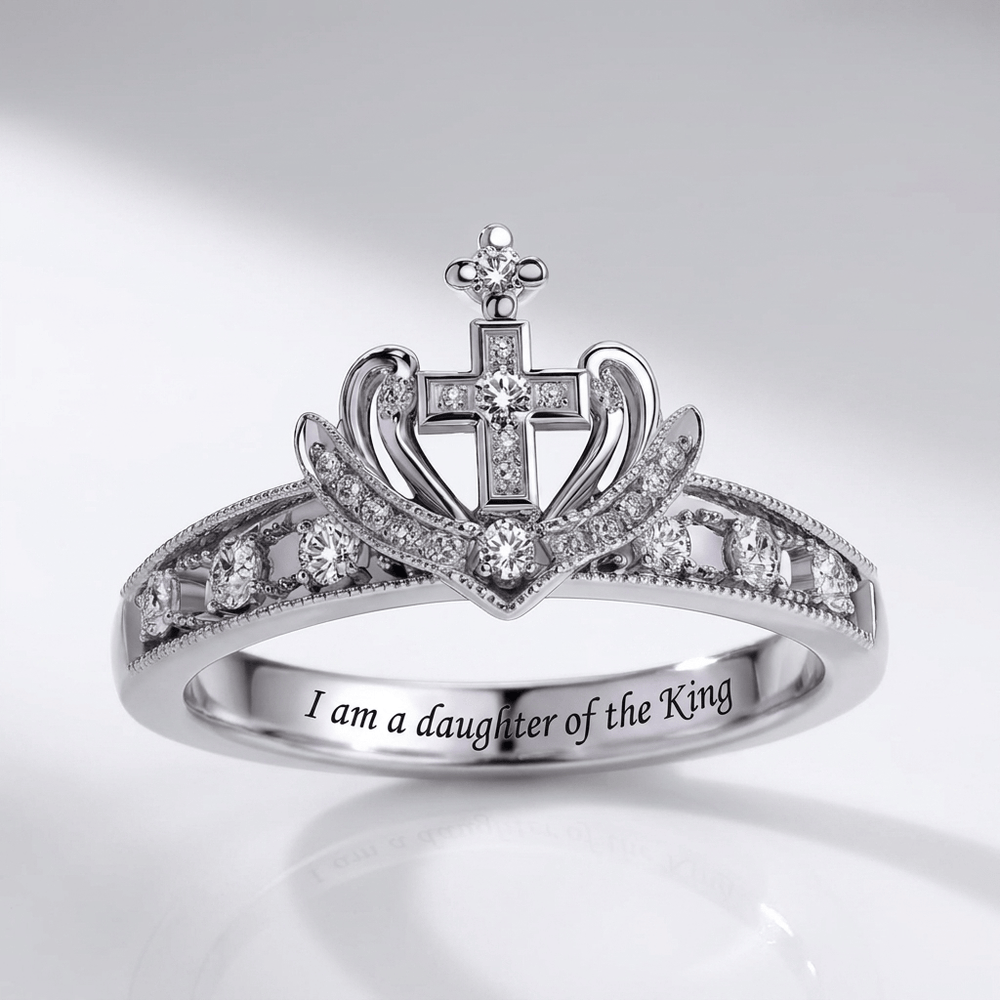 JE SUIS LA FILLE DU ROI BOUCLE D'OREILLE EN ARGENT