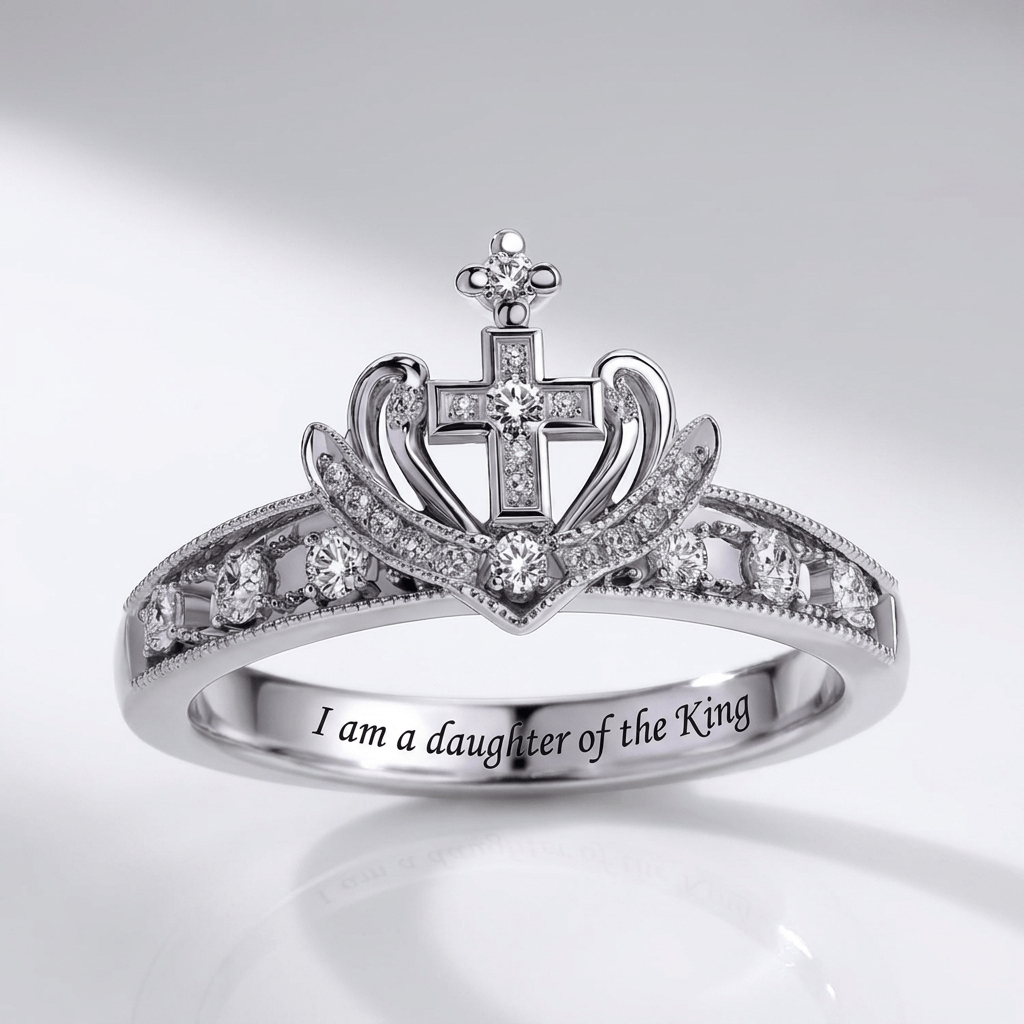 JE SUIS LA FILLE DU ROI BOUCLE D'OREILLE EN ARGENT