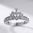 JE SUIS LA FILLE DU ROI BOUCLE D'OREILLE EN ARGENT