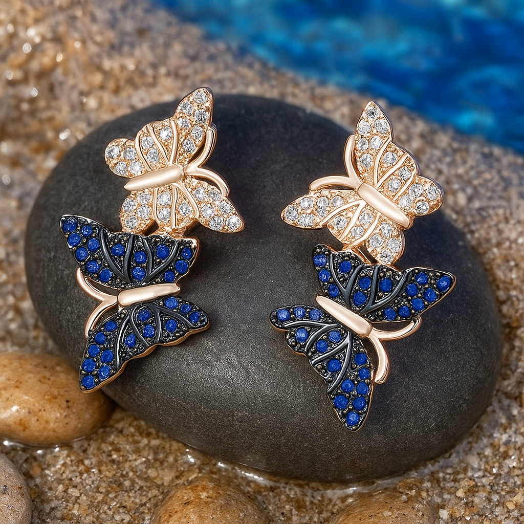 Boucles d'oreilles papillon Cordelia