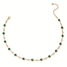 Collier Pendentif Vert Divin