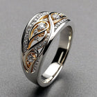 Bague Ajourée en Or et Argent