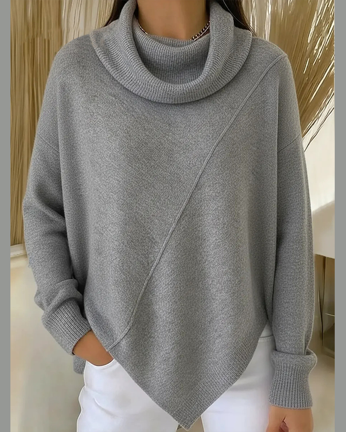 Pull Col Cheminée Asymétrique
