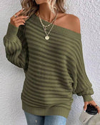 Pull côtelé décontracté de couleur unie