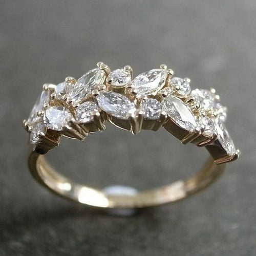 Bague vintage avec zircon