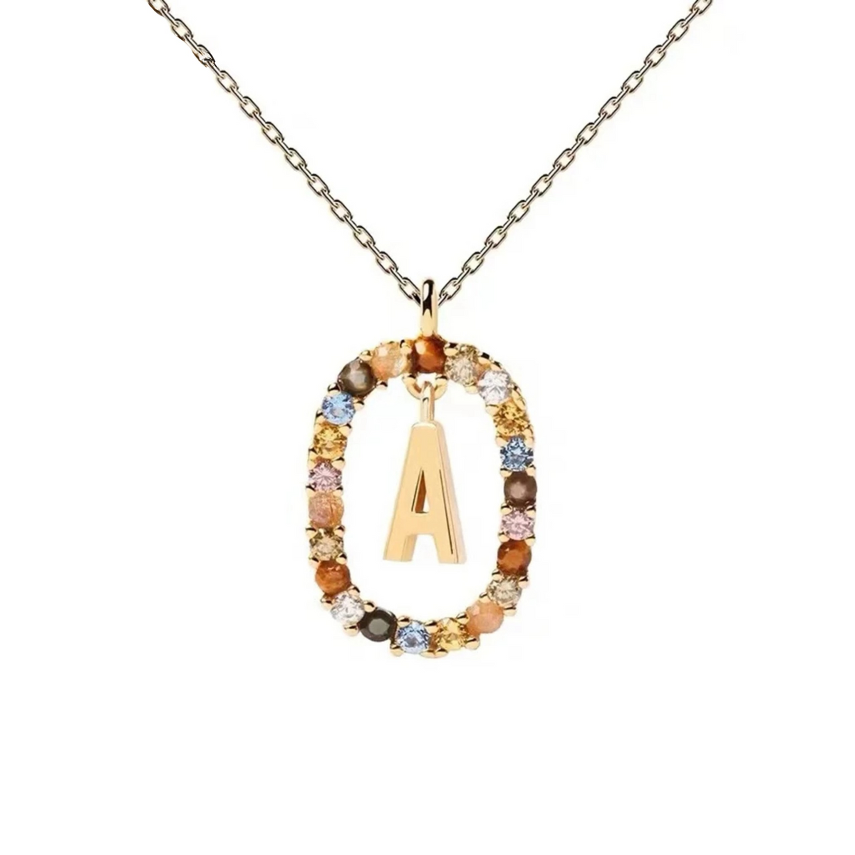 Collier Élégant avec Pierres Multicolores