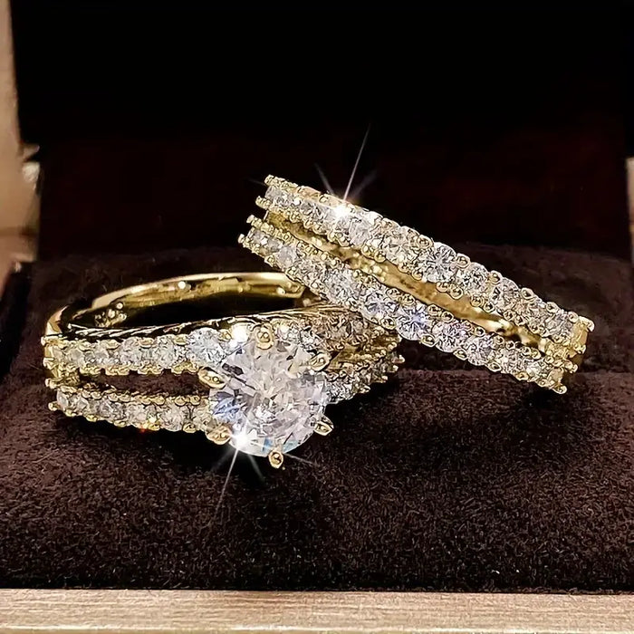 Ensemble de Bagues Amour Éternel | Or