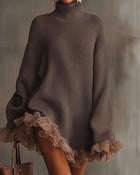 Ensemble Avec Style Élégant, Couche de Pull Et Robe Camisole