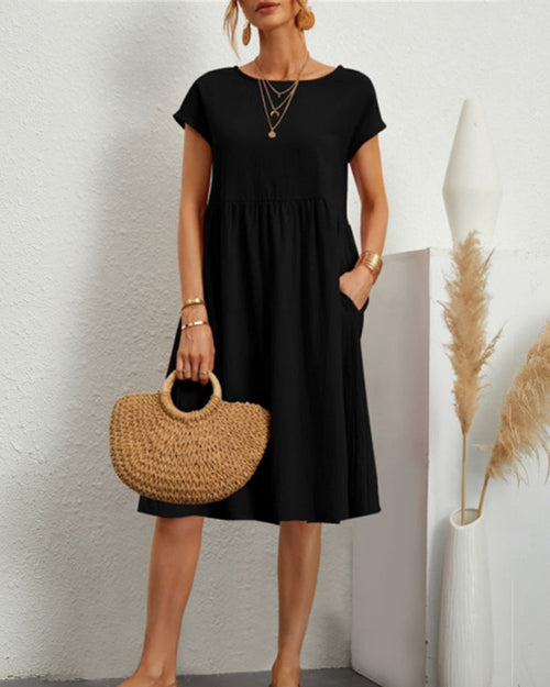 Robe ample à encolure ronde