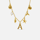 Collier Océan avec Lettre en Or