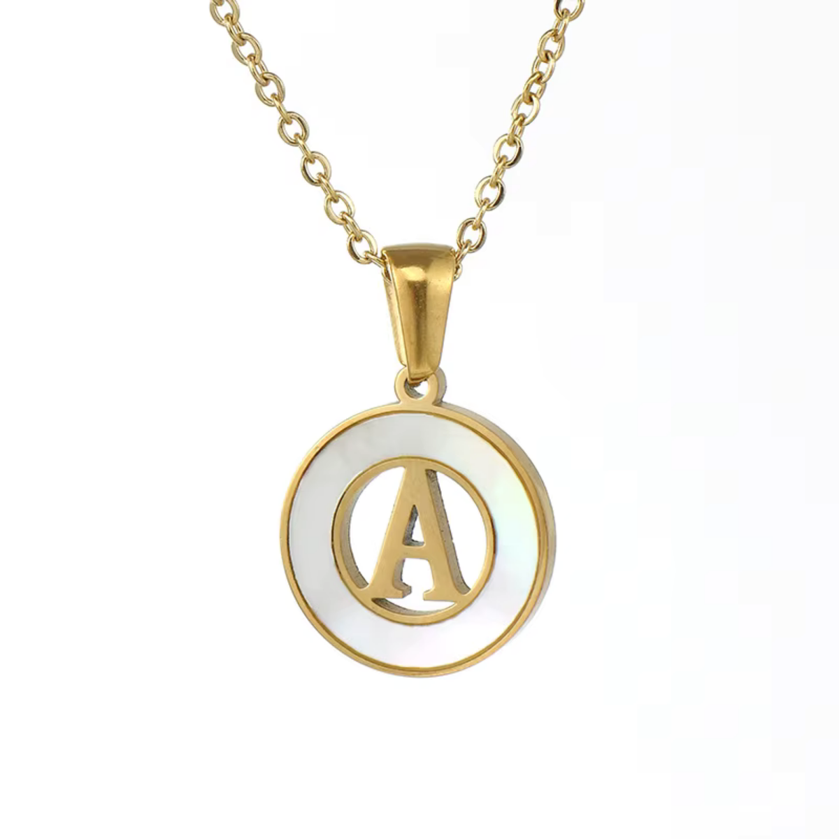 Collier en Coquillage avec Lettre Initiale