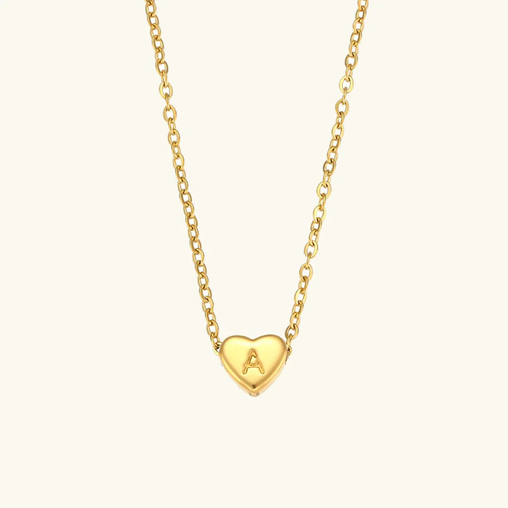 Collier en Or avec Initiale en Cœur