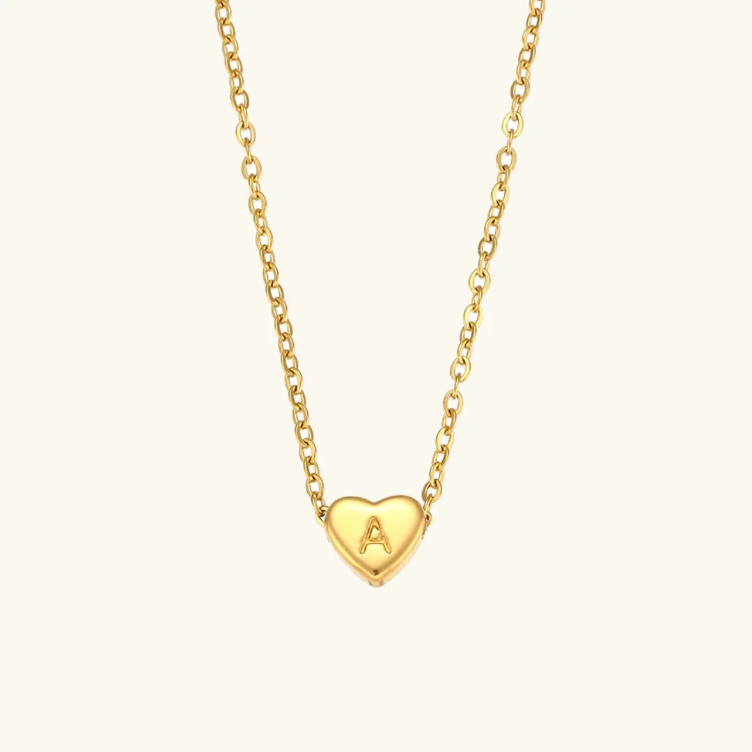 Collier en Or avec Initiale en Cœur