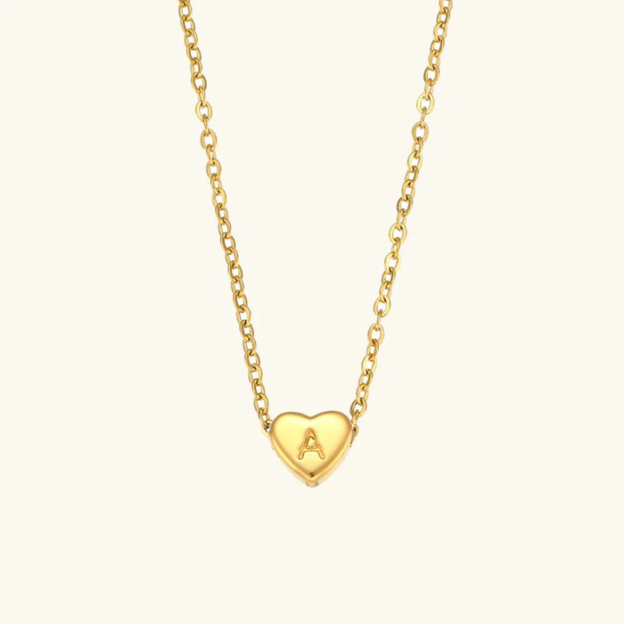 Collier en Or avec Initiale en Cœur