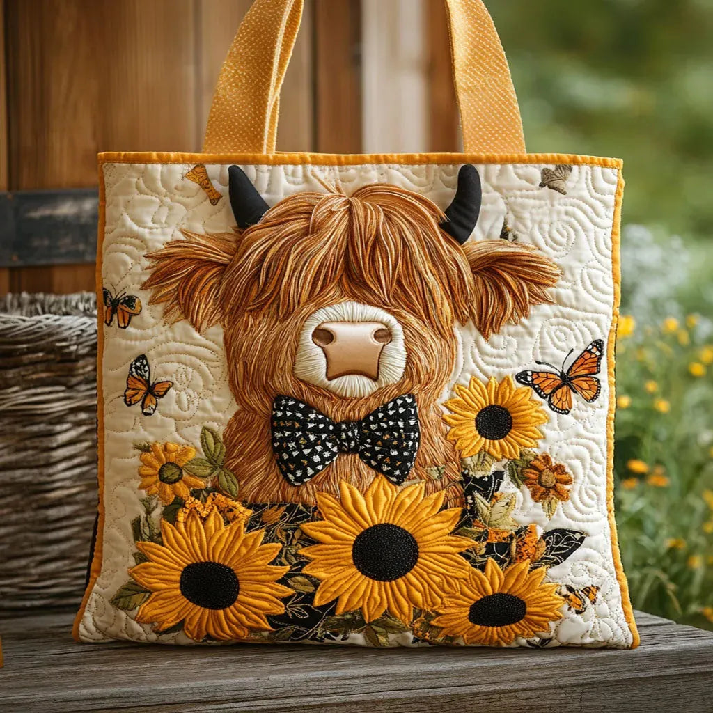 Sac Artisanal Vache et Tournesols – Idée Cadeau