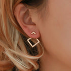 Boucles d'oreilles plaquées or avec plusieurs couches