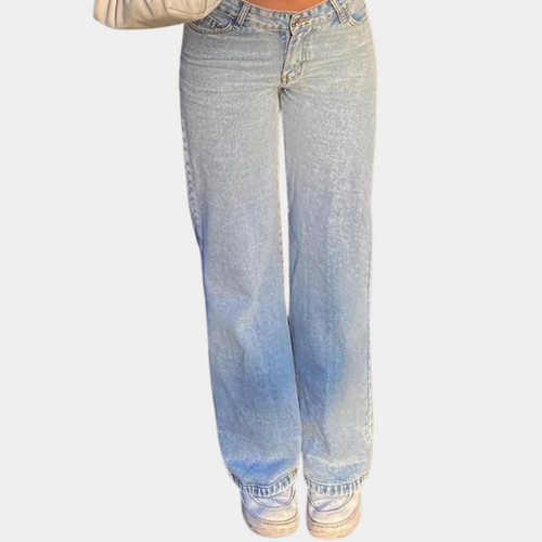 Fioraine | Jean taille basse à jambes larges pour femme
