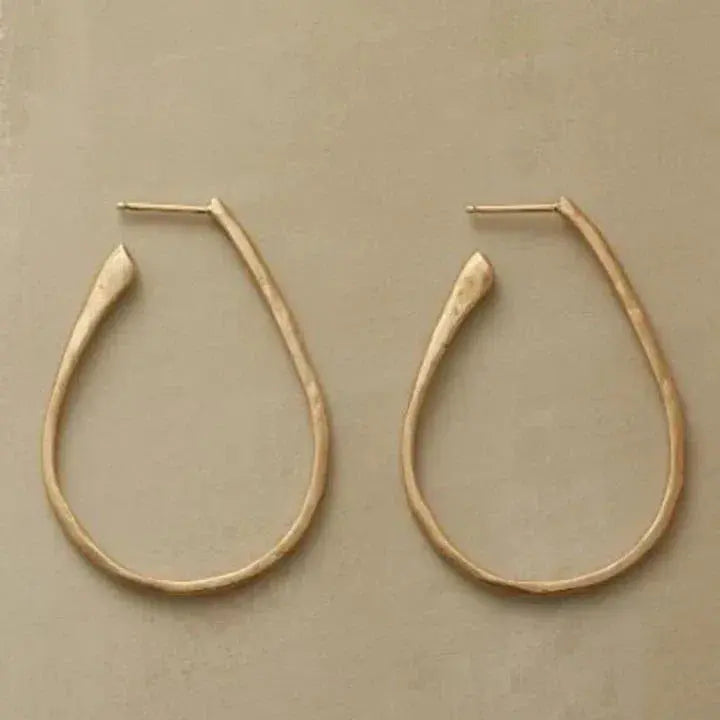 Boucles d'oreilles créoles vintage en or