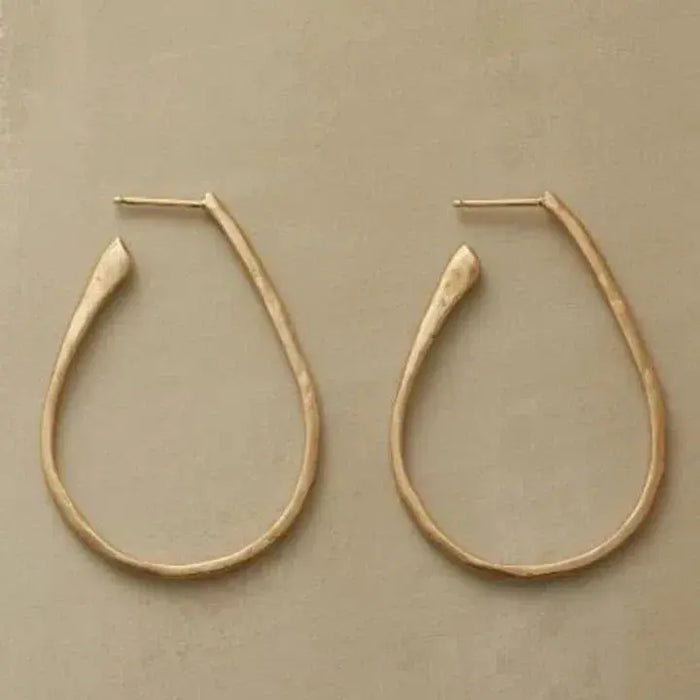 Boucles d'oreilles créoles vintage en or