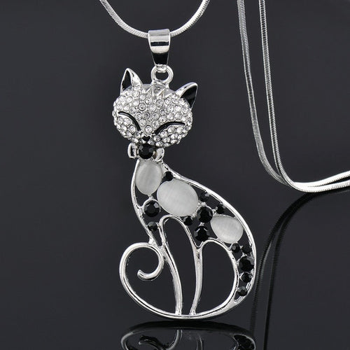 Collier Gatitos del Amor en argent avec zircon