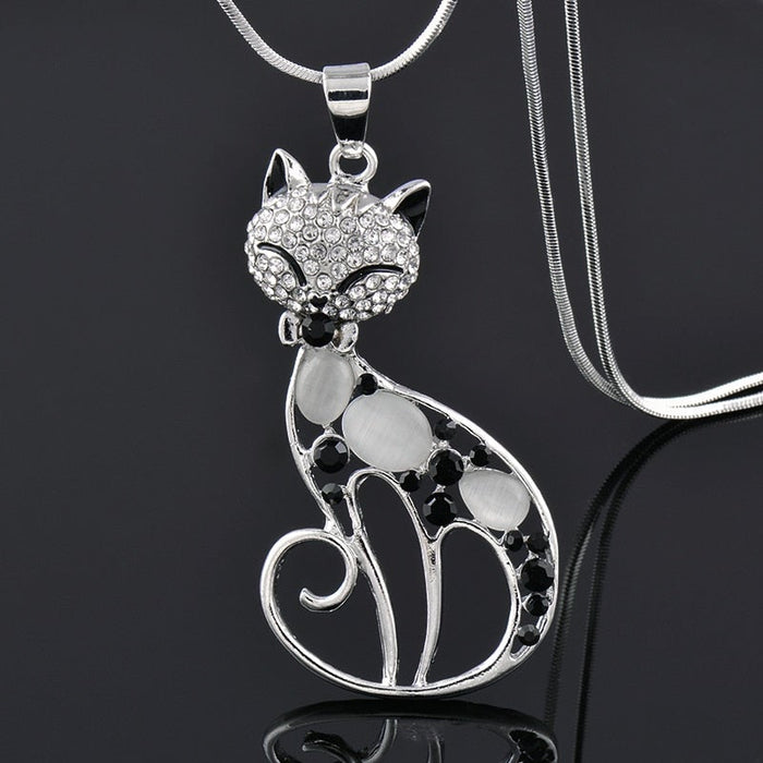Collier Gatitos del Amor en argent avec zircon