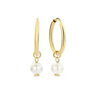Boucles d'oreilles Perle Suspendue | Or