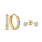 Ensemble de Boucles d'Oreilles Pierres Célestes | Or