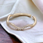 Bague Onde Dorée (Ajustable)