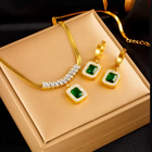 Ensemble de Bijoux Émeraude de la Nuit