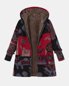 Marina - Hoodie Manteau Patchwork Abstrait Boho