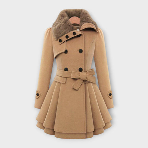 Emma - Manteau élégant avec col en fourrure synthétique