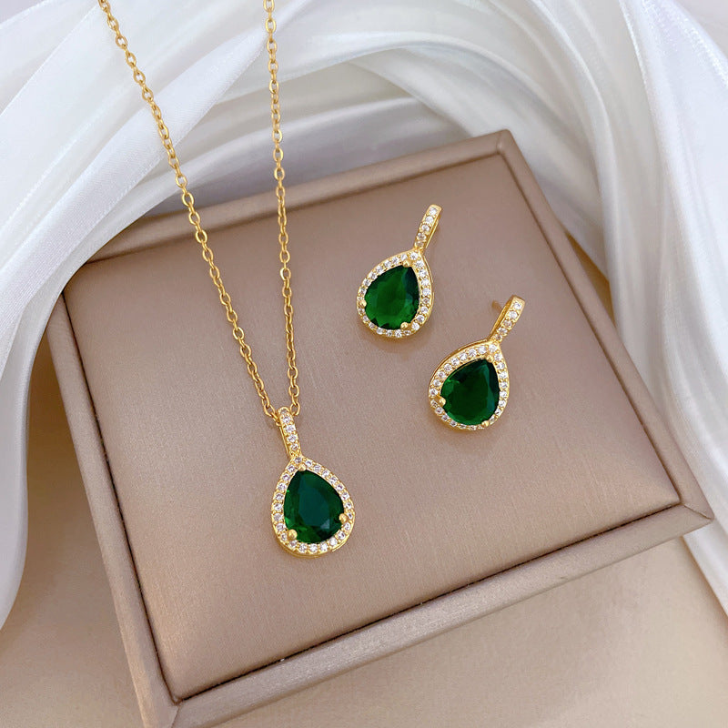 Ensemble de Bijoux Émeraude Aurora