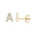 Boucles d'oreilles en or avec initiale