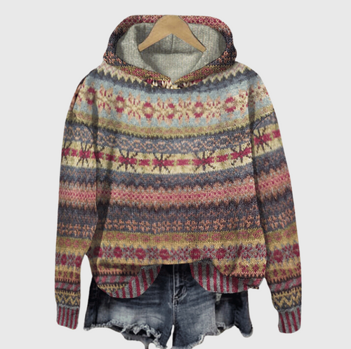 Solveig – Pull femme d’hiver à motif nordique