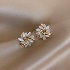 Boucles d'oreilles Sonja Luxe en Opale Blanc