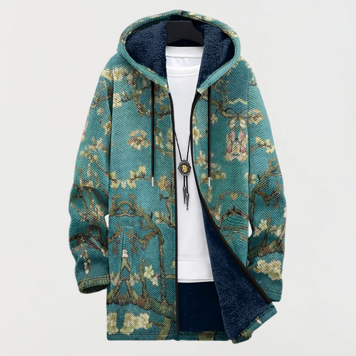 Manteau avec un motif artistique de fleurs