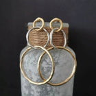Boucles d'oreilles créoles vintage en or et argent