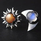 Boucles d'oreilles Soleil et Lune