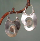 Boucles d'oreilles vintage en argent avec spirale