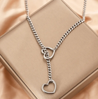 Collier Lara avec cœur en acier inoxydable