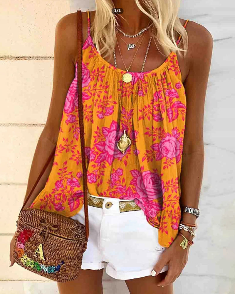 Tank Top Camisole Imprimé Casual