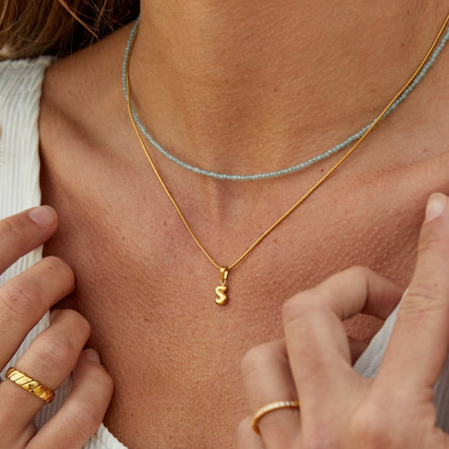 Collier Chic avec Lettre Bulle